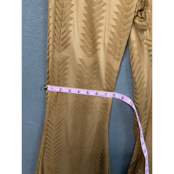 Saints & Hearts Pants Womens Large Flares Boho Chevron Pattern Made in USA Retro - Picture 5 of 8